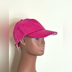 Pink Sequin Baseball Cap